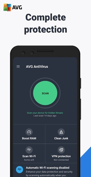 AVG AntiVirus & Security MOD APK {{version}} (Pro Unlocked) AVG AntiVirus MOD 1 min
