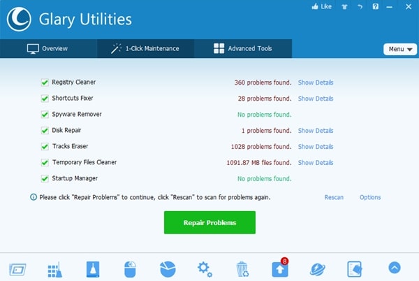 Glary Utilities - 1 click maintenance