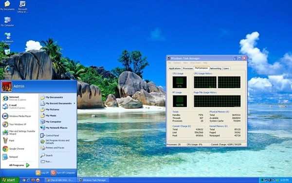 windows xp - desktop task manager
