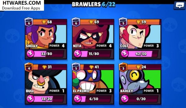 Information about brawlers and ranks