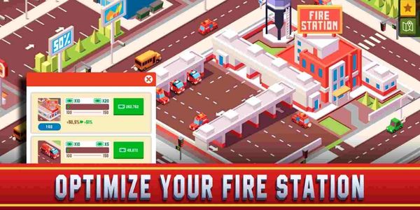 Become a master firefighter boss at Idle Firefighter Tycoon Mod