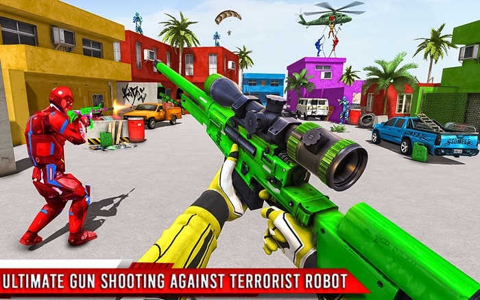 Fps Robot Shooting Games MOD {{version}} (God Mode) Fps Robot Shooting Games 3 min