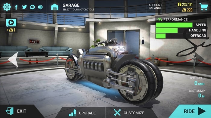Ultimate Motorcycle Simulator - Garage