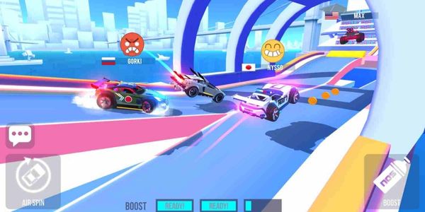 Intense competition between racers