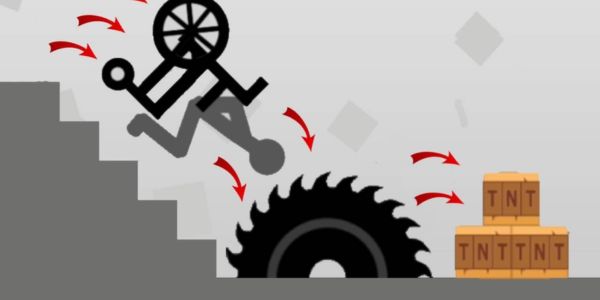 Ragdoll Turbo Dismount Mod создает падения, которые ломают много костей