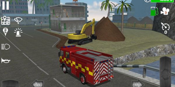 Управляйте пожарной машиной на дежурстве по всему городу