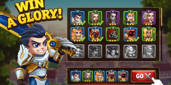 Characters in the game Hero Wars MOD APK variety
