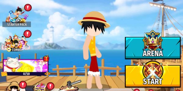 Customize the game character Stickman Pirates Fight MOD